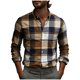 thumbnail image 2 of Ceisia Men's Casual Striped Half Button Round Neck Pullover with Pocket Daily Fashion Top Gift, 2 of 5