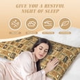thumbnail image 6 of Rateoe Long Body Pillow Cover, 20x54 Inches Body Pillow Cases, Soft Brushed Microfiber Zipper Design, coffee Stamps -Pillows Not Included, 6 of 7