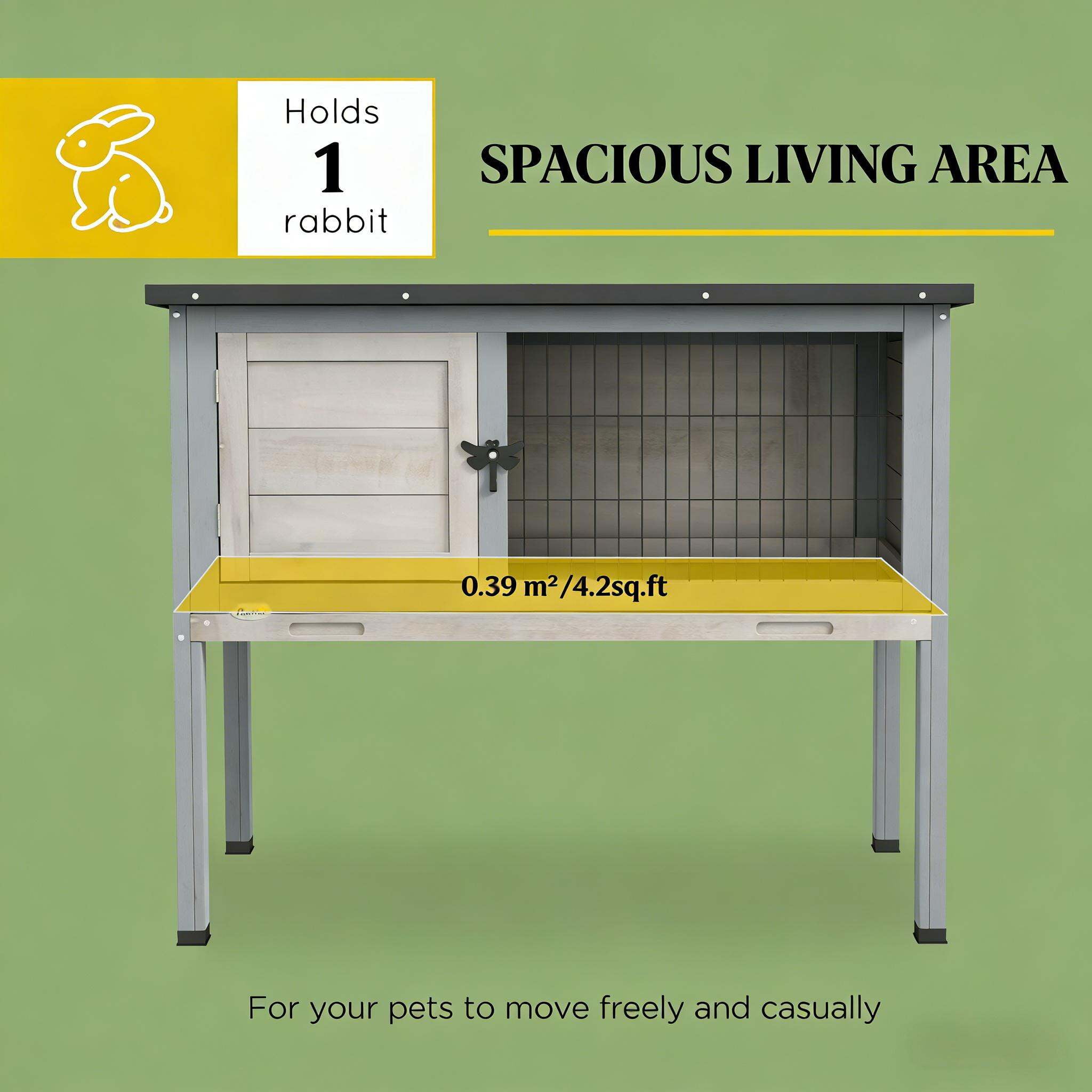 Dog Crate, Small Animal Cage Rabbit Hutch,Elevated Rabbit Hutch, Black+ Gray Pet Playpen,Wood Chicken Coop, Pet Supplies Pens & Hutches