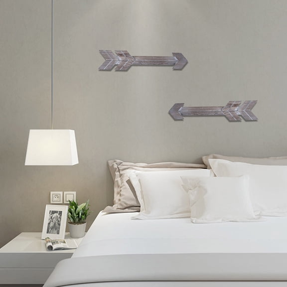 MLINS  2 Pcs Rustic Wooden Arrows Wall Hangings Country Decor Vintage