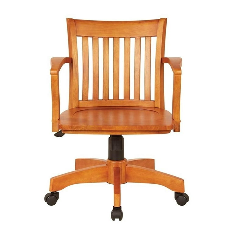 Bowery Hill Traditional Wood Bankers Office Chair with Assembled