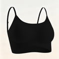 thumbnail image 2 of Women Solid Pullover Wireless Bra, Adjustable Thin Straps Breathable Seamless Light Push Up Comfort Lounge Daily Bralette Black M(M), 2 of 7