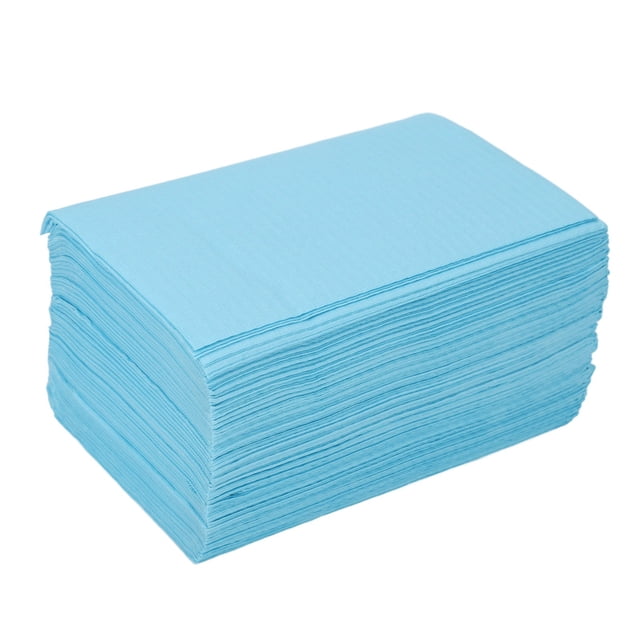50 manteles desechables para tatuajes, impermeables, para decoración de uñas, para clínicas dentales, salones de belleza, color azul