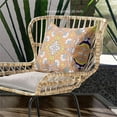 thumbnail image 2 of Amrita Sen Designs  20 x 20 in. Venetian Flower Paisley Duo Suede Zippered Pillow with Insert - Orange & Yellow, 2 of 4