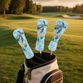 thumbnail image 5 of Yuyamidu Sea Turtle Golf Club Head Covers PU Leather Golf Head Covers Driver Covers Fariway Wood Headcover Hybrid Covers Blue Golf Headcover, 5 of 7