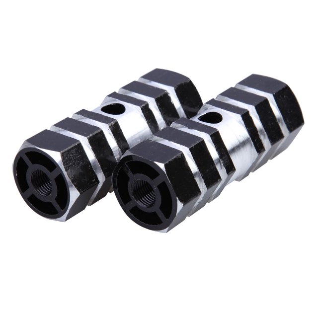 Pedales de eje de bicicleta BMX montaña MTB bicicleta aleación pie Stunt clavijas negro 2 uds