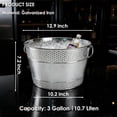 thumbnail image 7 of 1PC Beverage Tub Large Ice Bucket for Parties, Thick Metal Galvanized Tub Drink Buckets, Beverage Bucket with Handles, Drink Bucket for Indoor & Outdoor Party (Sliver), 7 of 7