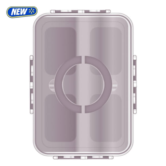 Cook with Color 4-Compartment Mini Snack Box Food Storage Carrier and Container, Charcuterie Container, Purple, Portable and Dishwasher Safe, Designed to Help with Packed Lunches and Daily Commutes