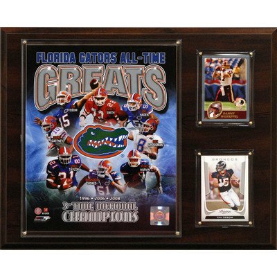 Placa fotográfica de los Florida Gators de todos los tiempos de los mejores del fútbol americano de la NCAA