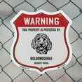 thumbnail image 5 of Warning This Property is Protected by Goldendoodle (2 Pack) 12 inch X 12 inch Shield-Shaped Rust-Free Aluminum Metal Signs Weather Resistant Made in the USA, 5 of 6