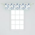 thumbnail image 2 of Ambesonne Marine Valance Pack of 2, Sun Anchor Rudder Seagulls, 54"X12", White Blue Almond, 2 of 4