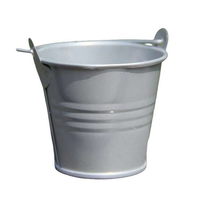 Matsuzay Cubo de almacenamiento de Metal caja de regalo de cosméticos de caramelo con asa cubos de fiesta de boda soporte organizador de Chocolate Decoración del hogar Plata Matsuzay HA081950-01