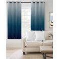 thumbnail image 2 of Navy Blue Ombre Blackout Curtains, Light Blocking Print Window Curtains, Contemporary Gradient Abstract Art Thermal Insulated Window Drapes for Living Room Kitchen Cafe 2 Panels, 84"W x 63"L, 2 of 9