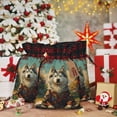 thumbnail image 6 of KLL Forest Maple Leaf Husky for Christmas Gift Bag,Christmas Burlap Goody Gift Bags with Plaid Drawstrings for Xmas Presents Holiday Party Favor Treats Candy-Black, 6 of 8