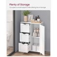 thumbnail image 2 of Gzsysm White Freestanding Bathroom Floor Storage Cabinet - 3 Drawers & 1 Adjustable Shelf | 11.8"W x 23.6"D x 31.5"H, 2 of 6