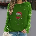 thumbnail image 2 of gakvbuo Christmas Sweater for Women Christmas Sweatshirt Crewneck Print Long Sleeve Blouse Pullover Sweatshirt Tunic Tops Hoodless Sweatshirt, 2 of 4