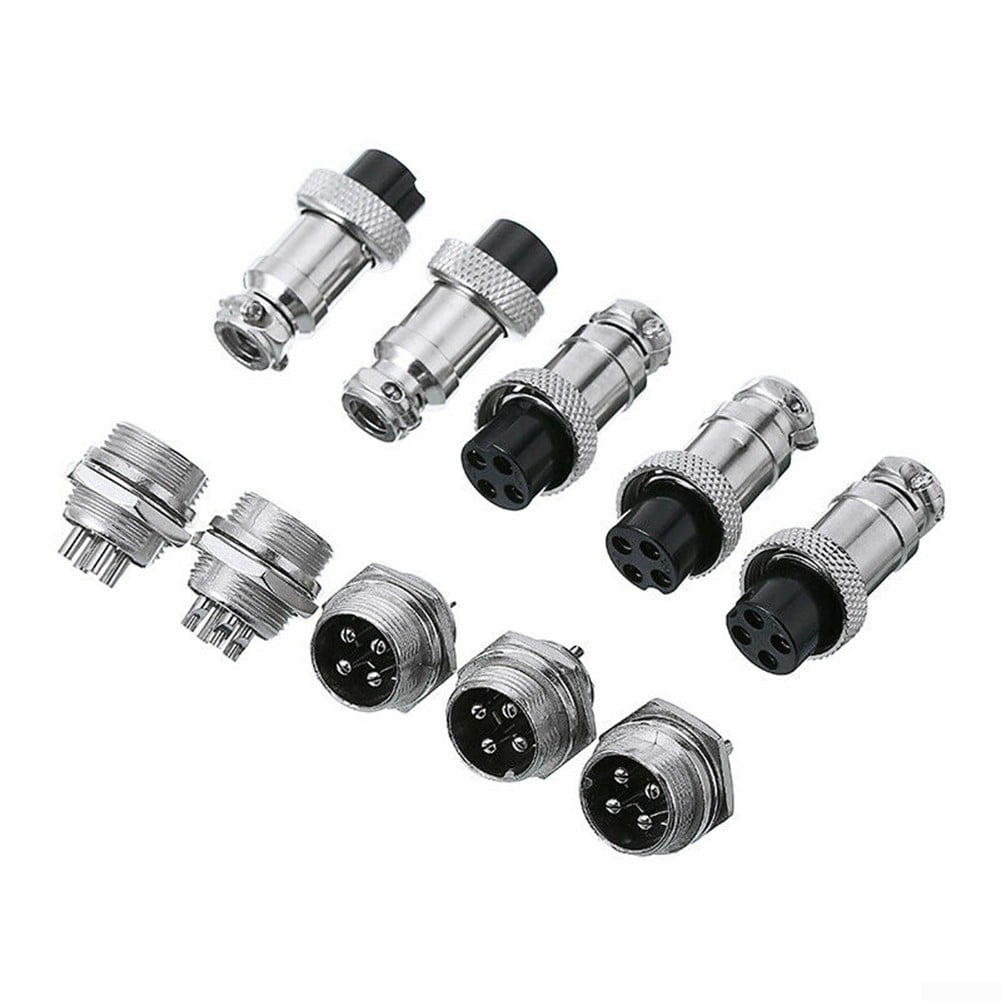 5pcs Aviation Plug Male & Female Wire Panel Connector 16mm 6 Pin GX16-6 