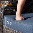 thumbnail image 5 of Vcatnet 1 Piece Outdoor Patio Furniture All-weather Wicker Chairs for Garden, Poolside, Denim Blue, 5 of 7