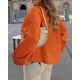 thumbnail image 2 of Suéter PRETTYGARDEN Oversize de Cuello Redondo Peludo Naranja Talla L, 2 of 8