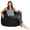 Solid Black, variant on Posh Creations Bean Bag Chair, Soft Lounger for Sitting, Canvas, Kids, 2 ft, Dinos on Blue