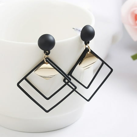 KABOER Fashion Temperament Long Matte Pendant Earrings Korean Wild Sequins Geometric Earring Female Elegant Earrings Jewel Gifts