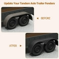 thumbnail image 4 of COZONY Double Tandem Trailer Fenders, Teardrop Enclosed Trailer Fender Replacement, Plate Tandem Axle Fenders for 13-15" Wheels, Black, 4 of 7