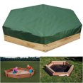 Octagon Sandbox Cover Green Sandpit Cover with Drawstring 3 Sizes Table