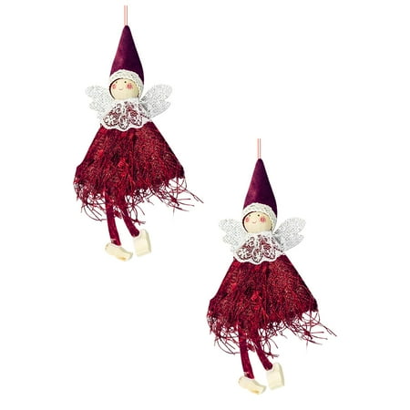 

Christmas Tree Ornaments 19cm Cute Angel Doll Pendants Christmas Decoration Supplies For Kids Girls 2PCS Bead Curtain for Doorway Garland for Chandelier Glass Christmas And Garlands Unlit Fir Garland