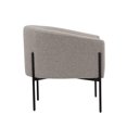 thumbnail image 3 of Benjara Mae 29 Inch Accent Armchair, Barrel, Gray Boucle Upholstery, Black Metal, 3 of 6