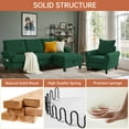 thumbnail image 7 of Pingliang Home Sectional Sofa with Storage Ottoman and Accent Chair, 3 Seat L Shaped Couch with Side Pockets and Armchair,Living Room Furniture Set for Home Apartment Office Studio, 7 of 7