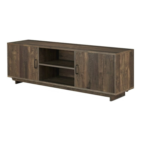 Furniture of America Krella Wood Rustic 62-Inch TV Stand in Reclaimed Oak