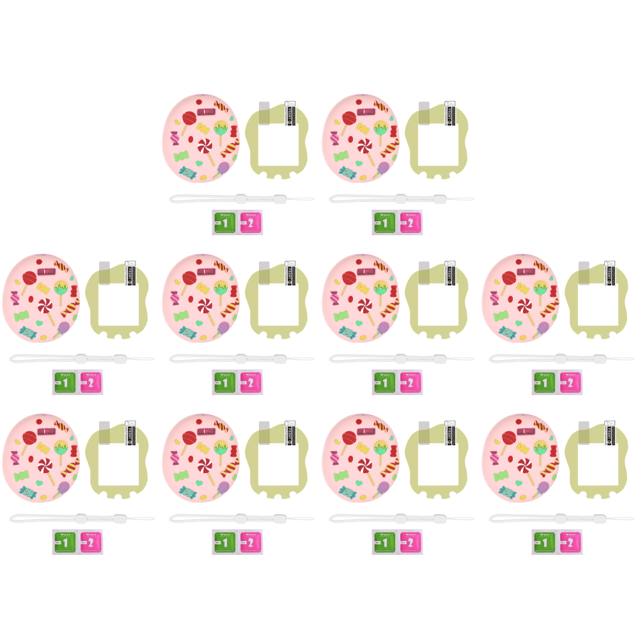 Funda protectora de silicona resistente al agua para Tamagotchi Uni (película rosa y TPU)