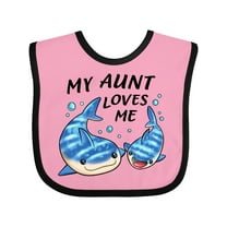 Inktastic My Aunt Loves Me- whale shark Boys or Girls Baby Bib