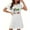 White, variant on Sakmal Lightweight Moo Moos for Women Nightgowns Mardi Gras Short Sleeve Carnival Nightwear Graphic Short Ladies Nightgown L