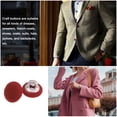 thumbnail image 5 of Unique Bargains 10pcs 16L Fabric Cloth Covered Button 10mm Round Metal Shank Sewing Buttons for Suits Dress Blouses, Red, 5 of 5