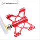 thumbnail image 3 of Pedal de Liberación Rápida K5, Pedales de Bicicleta Plegables con Rodamiento Sellado Ultraligero, Antideslizantes y Ensanchados, Pieza de Bicicleta Roja, 3 of 5
