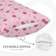 thumbnail image 3 of Daiia Strawberries Bedding Waterproof Pillow Protector Zippered Queen – Bed Bug Proof Pillow Encasement-16"x24", 3 of 6