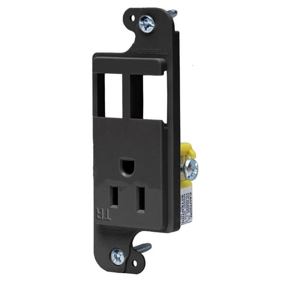 Bryant Electric Rj65Bktr Tradeselect Jload Tamper-Resistant Multimedia Outlet, Two Open Ports Unloaded, 15A, 125V, Black