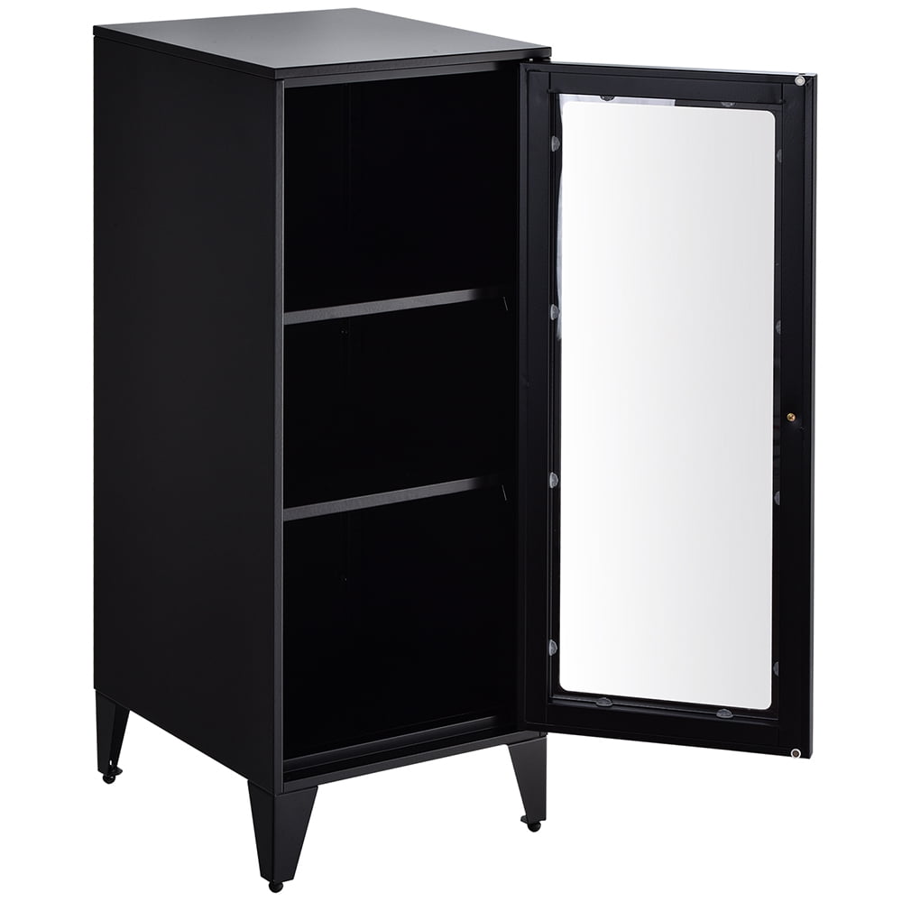Private Jungle Freestanding Metal Storage Cabinet with 2 Adjustable Shelves and Locking Doors Private Jungle Freestanding Metal Storage Cabinet with 2 Adjustable Shelves and Locking Doors