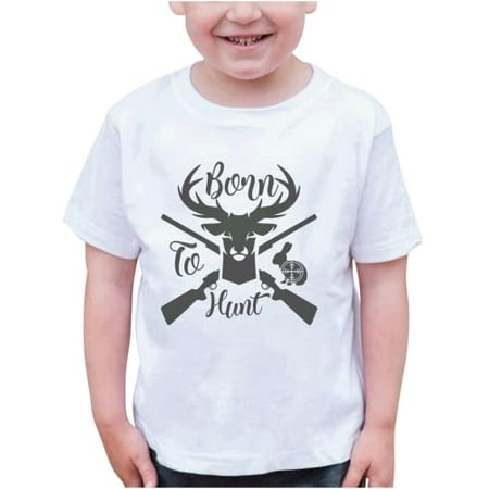 

7 ate 9 Apparel Kids Hunting Shirts - Born to Hunt White T-Shirt 5T