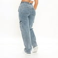 thumbnail image 4 of Sngxgn Women's Classic Mid Rise Straight Leg Jean(Light Blue,L), 4 of 9