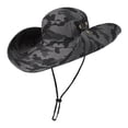 thumbnail image 1 of Sombrero de sol Camuflaje al aire libre Boonie Hat Ala ancha Transpirable Caza Pesca Safari Sombrero Abody Sombrero de sol, 1 of 7