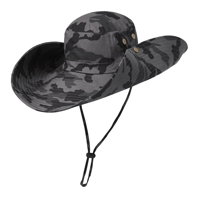 Sombrero de sol Camuflaje al aire libre Boonie Hat Ala ancha Transpirable Caza Pesca Safari Sombrero Abody Sombrero de sol
