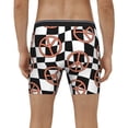 thumbnail image 2 of Men's Boxer Briefs, peace sign chessboard Soft and Breathable Mens Underwear Boxer Briefs With Widen Waist, 2 of 5