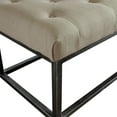 thumbnail image 6 of Serta Danes 72.5" Tufted Bench with Iron Legs for Bedroom or Living Room, Ivory, 6 of 7