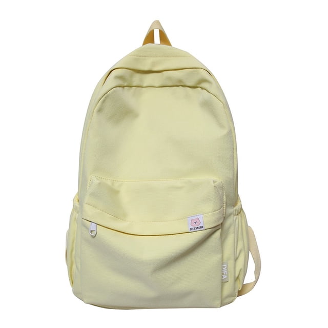 Simple Classic Backpack Teens Girls Student Large Capacity Bookbag (Pink)