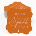 thumbnail image 2 of Inkdotpot Real Rose Gold Foil Let Love Sparkle Wedding Tags Favor Bracket Shape Hang Pack Of 100 Paper Tags, 2 of 6