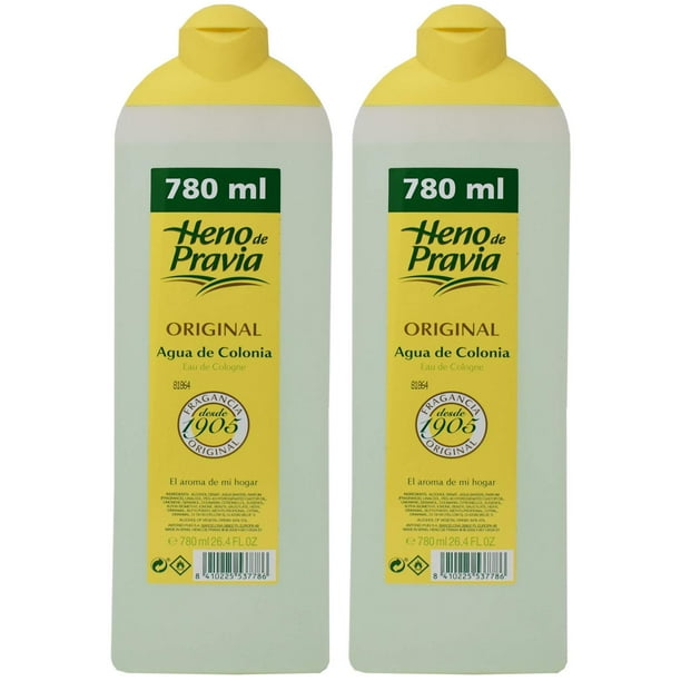 Agua de colonia original Perfume Heno de Pravia, 780 ml (paquete de 2)