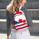 thumbnail image 5 of Disketp USA Canada Flag Mochila de Lona Estampada, Mochila Escolar de Viaje Ligera para Estudiantes y Portátil-Medium, 5 of 5