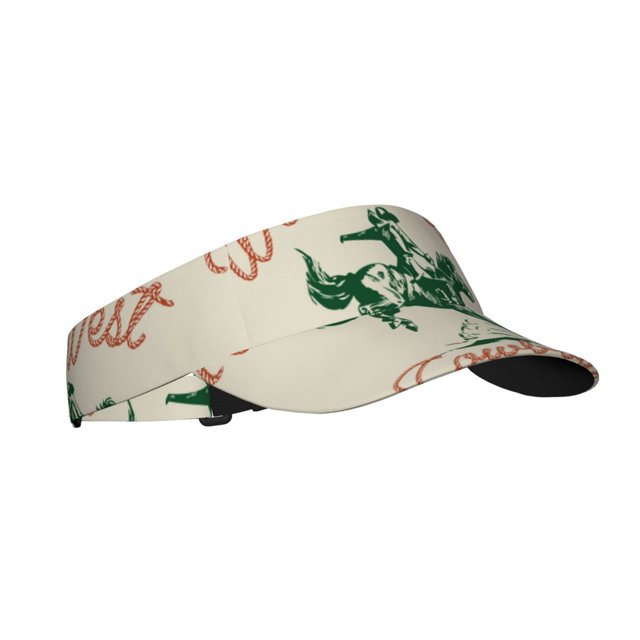 Fotbe West Cowboys Visera Deportiva con Diseño, Gorra Abierta Ajustable de Algodón para Mujer y Hombre